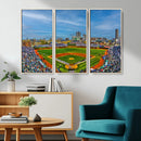 Wrigley Field Chicago Cubs Panoramic Canvas Print –