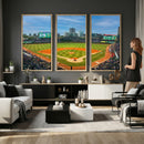 Wrigley Field Chicago Cubs Panoramic Canvas Print –