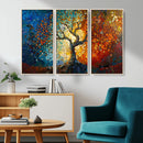 Yggdrasil Tree of Life Mosaic Stained Glass Wall Art Canvas,