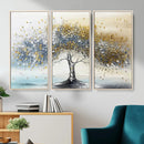 Golden and Silver Tree Wall Art – Framed Elegant Leaves by MyGreatCanvas | Canvas Wall Art Prints | Photo Prints & Wall Decor