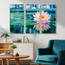 Lotus Flower Wall Art Canvas Print, Water Lily Large Wall