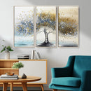 Silver Tree Wall Art – Framed Golden Leaves Canvas Artwork, by MyGreatCanvas | Canvas Wall Art Prints | Photo Prints & Wall Decor