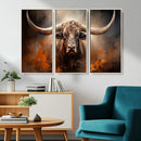 Highland Bull Canvas Abstract Canvas Wall Art Print –
