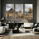 Rustic Autumn Farmhouse Wall Art Canvas Print – Serene