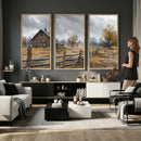 Rustic Autumn Farmhouse Wall Art Canvas Print – Serene