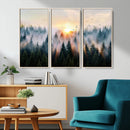 Misty Forest Wall Art – Framed Sunrise Pines Canvas Artwork, by MyGreatCanvas | Canvas Wall Art Prints | Photo Prints & Wall Decor
