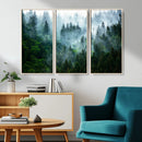 Misty Forest Wall Art Canvas Print – Framed Foggy Mountain by MyGreatCanvas | Canvas Wall Art Prints | Photo Prints & Wall Decor
