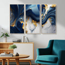 Blue Marble Wall Art Canvas Print – Framed Gold Veins by MyGreatCanvas | Canvas Wall Art Prints | Photo Prints & Wall Decor