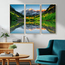 Sunrise Maroon Bells Lake Wall Art Canvas Print – Framed Elk
