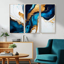 Gold Blue Abstract Canvas Print, Elegant Navy and Gold by MyGreatCanvas | Canvas Wall Art Prints | Photo Prints & Wall Decor