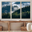 Misty Forest Wall Art Canvas Print – Pine Hills Foggy