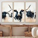 Texas Longhorn Wall Art Canvas Print – Majestic Horned Bull