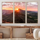 Mountain Sunrise Wall Art Canvas Print – Alpine Ridge by MyGreatCanvas | Canvas Wall Art Prints | Photo Prints & Wall Decor