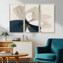 Minimal Flower Wall Art Canvas Print – Framed Beige Bloom