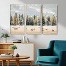 Elk Herd Wall Art – Framed Snowy Forest Canvas Artwork, by MyGreatCanvas | Canvas Wall Art Prints | Photo Prints & Wall Decor