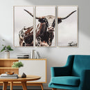 Texas Longhorn Wall Art – Framed Spotted Bull Canvas by MyGreatCanvas | Canvas Wall Art Prints | Photo Prints & Wall Decor