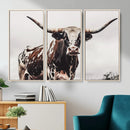Texas Longhorn Wall Art Canvas Print – Framed Spotted Bull by MyGreatCanvas | Canvas Wall Art Prints | Photo Prints & Wall Decor