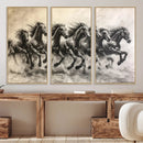 Galloping Horses Wall Art Canvas Print – Framed Wild
