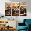 Wood Mountain Wall Art Canvas Print – Framed Boho Abstract by MyGreatCanvas | Canvas Wall Art Prints | Photo Prints & Wall Decor