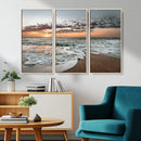 Ocean Sunset Wall Art Canvas Print – Framed Beach Waves