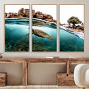 Sea Turtle Wall Art Canvas Print – Framed Ocean Life