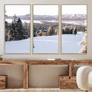 Snowy Mountain Wall Art Canvas Print – Framed Ski Slope by MyGreatCanvas | Canvas Wall Art Prints | Photo Prints & Wall Decor