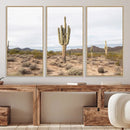 Saguaro Cactus Wall Art Canvas Print – Framed Desert