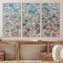 Clear Water Wall Art Canvas Print – Framed Sunlit Ocean