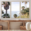Coastal Palm Trees Wall Art Canvas Print – Framed Ocean