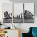 Coastal Wall Art – Framed Black White Ocean Canvas Artwork, by MyGreatCanvas | Canvas Wall Art Prints | Photo Prints & Wall Decor
