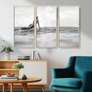 Black and White Surfing Wall Art Canvas Print – Framed Ocean by MyGreatCanvas | Canvas Wall Art Prints | Photo Prints & Wall Decor