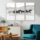 Wild Horses Running Wall Art Canvas Print, Framed Black by MyGreatCanvas | Canvas Wall Art Prints | Photo Prints & Wall Decor