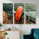 Surfer Stairway Wall Art – Framed Ocean Surf Canvas Artwork, by MyGreatCanvas | Canvas Wall Art Prints | Photo Prints & Wall Decor