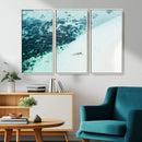 Minimal Beach Wall Art – Framed Ocean Swimming Canvas by MyGreatCanvas | Canvas Wall Art Prints | Photo Prints & Wall Decor