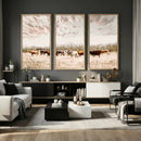 Longhorn Cattle Wall Art Canvas Print – Framed Texas Ranch