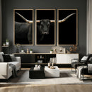 Longhorn Cattle Wall Art Canvas Print – Framed Texas Ranch by MyGreatCanvas | Canvas Wall Art Prints | Photo Prints & Wall Decor