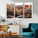 Modern Japanese Wall Art Canvas Print – Framed Abstract