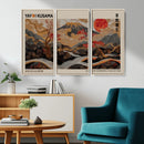 Modern Japanese Wall Art Canvas Print – Framed Abstract