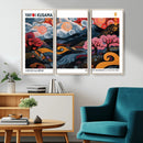 Modern Japanese Wall Art Canvas Print – Framed Abstract