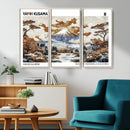 Modern Japanese Wall Art Canvas Print – Framed Abstract