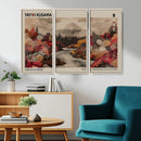Modern Japanese Wall Art Canvas Print – Framed Abstract
