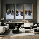 Bison Herd Wall Art Canvas Print, Framed Rustic Wildlife by MyGreatCanvas | Canvas Wall Art Prints | Photo Prints & Wall Decor