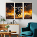 Longhorn Canvas Wall Art Canvas Print – Framed Bold Bull