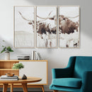 Longhorn Wall Art Canvas Print – Framed Western Cow Rustic