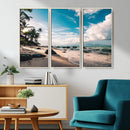Tropical Beach Wall Art Canvas Print – Framed Ocean Waves