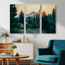 Mountain Wall Art Canvas Print – Framed Forest Serenity