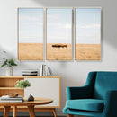 Bison Grassland Wall Art – Framed Minimal Nature Canvas by MyGreatCanvas | Canvas Wall Art Prints | Photo Prints & Wall Decor
