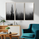 Misty Pines Wall Art Canvas Print – Framed Woodland
