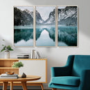 Mountain Lake Wall Art Canvas Print – Framed Toblacher See