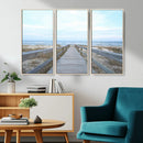 Beach Boardwalk Wall Art Canvas Print – Framed Coastal